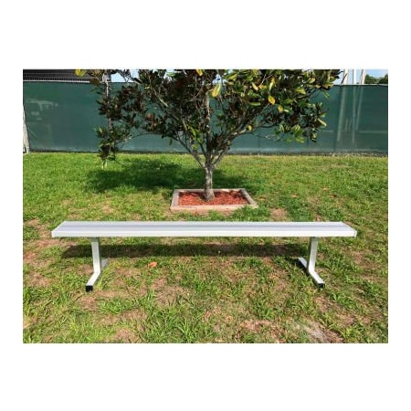 8' Aluminum Team Bench Without Back, Portable